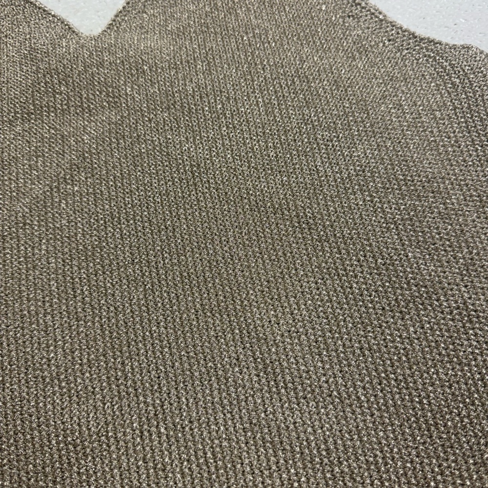 Reiss Metallic Taupe V-Neck Knit Tank Top - Picture 6 of 8